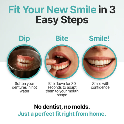 ✨Ends Today: 70% OFF! Coredew™⏰ Custom-Fit Full Functional Dentures Make you more confident